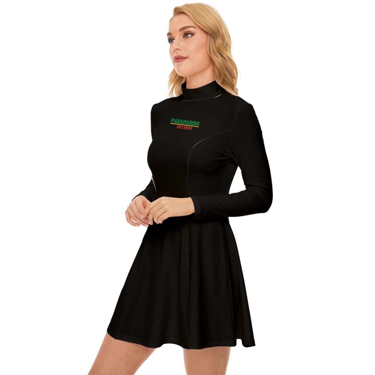 Paramaribo Long Sleeve Velour Longline Dress