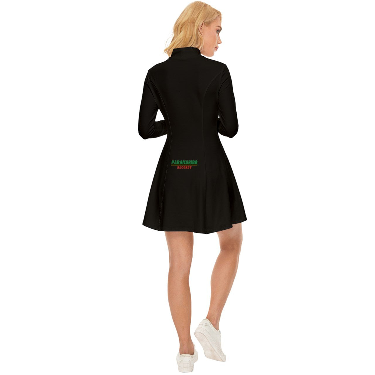 Paramaribo Long Sleeve Velour Longline Dress