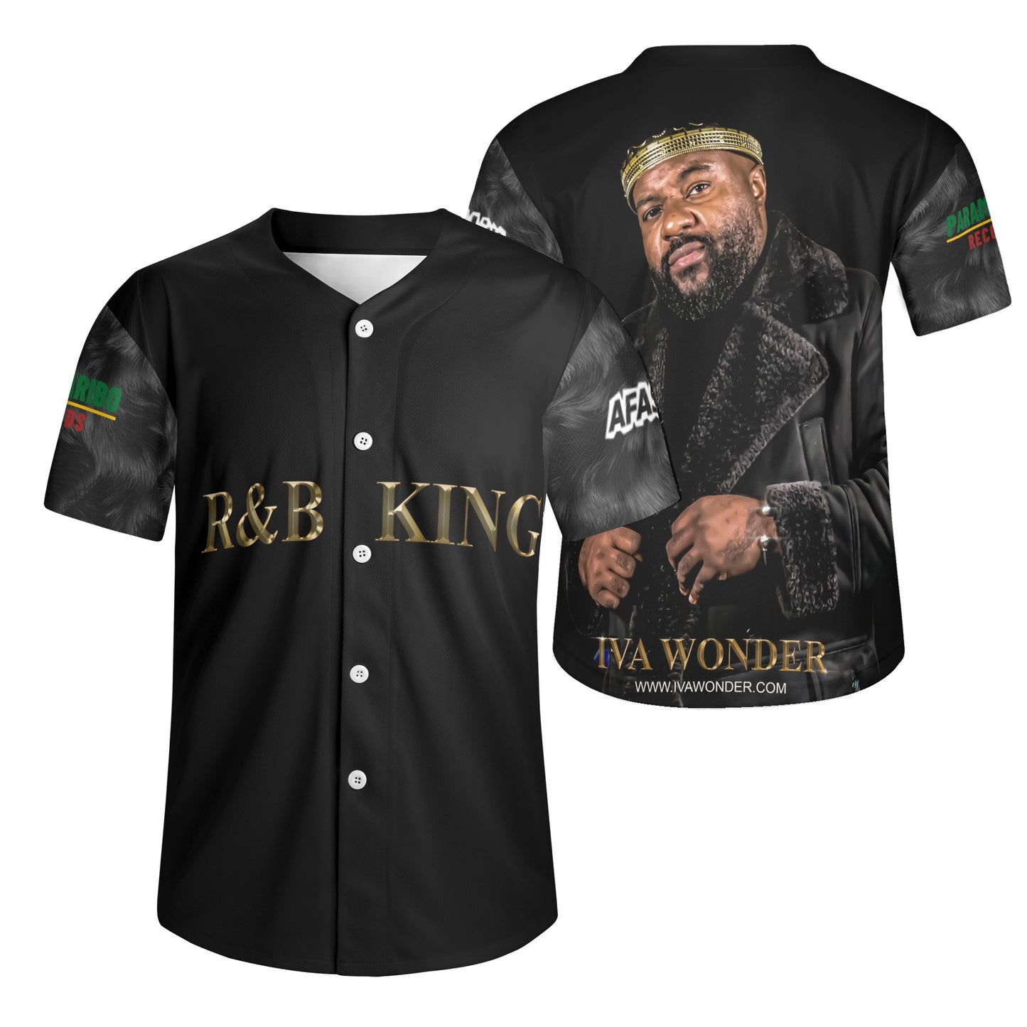 R&B King Short Sleeve Baseball Jersey