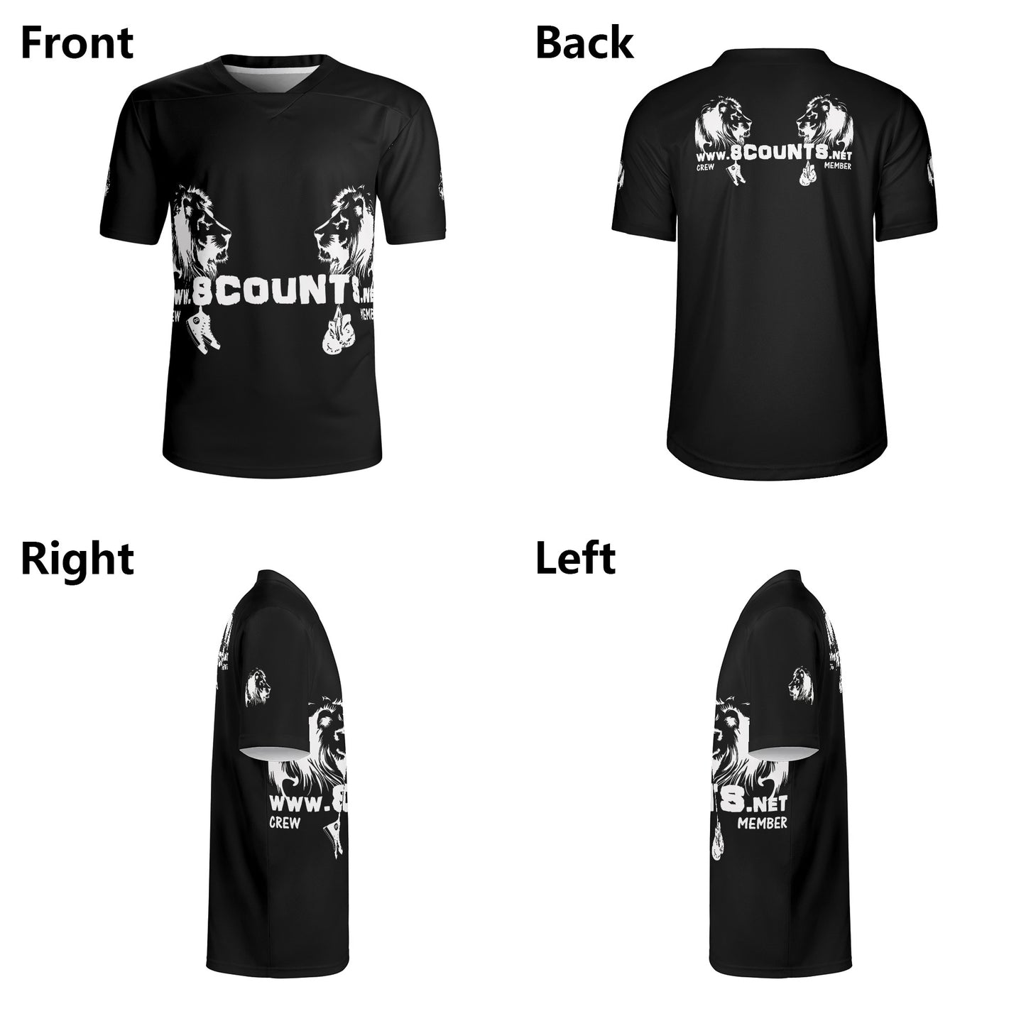 8Counts Football Rugby Jersey Unisex