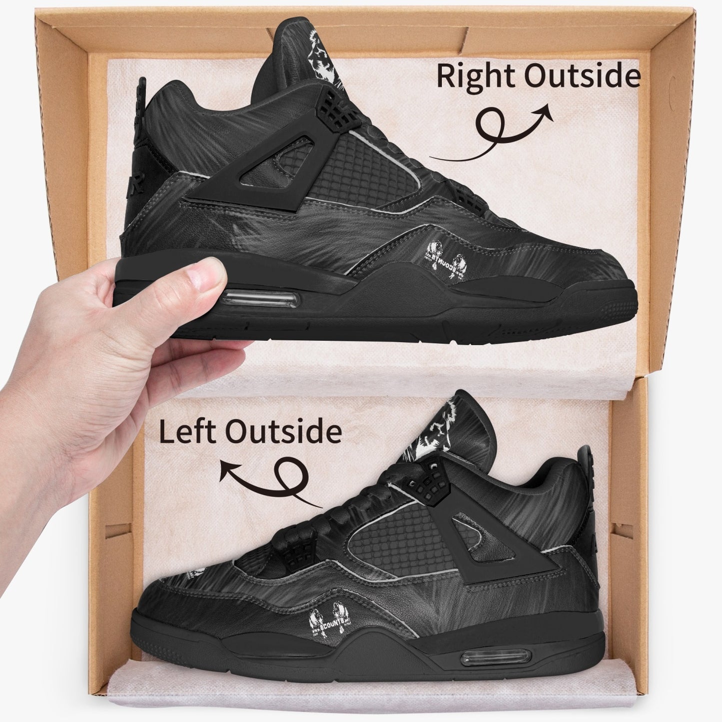 8Counts Basketball Sneakers -Black Sole