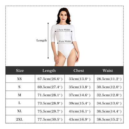 8Counts Zip Front Half Sleeve Swimsuit